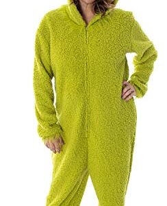 Dr. Seuss The Grinch Who Stole Christmas Matching Family Costume Pajama Sherpa Union Suit For Women Men (MD)