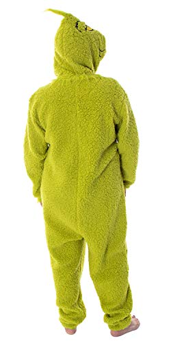 Dr. Seuss The Grinch Who Stole Christmas Matching Family Costume Pajama Sherpa Union Suit For Women Men (MD)