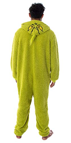 Dr. Seuss The Grinch Who Stole Christmas Matching Family Costume Pajama Sherpa Union Suit For Women Men (MD)