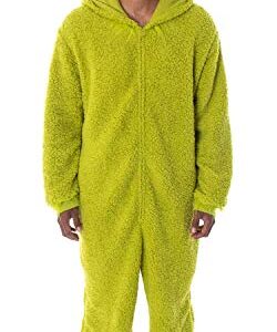 Dr. Seuss The Grinch Who Stole Christmas Matching Family Costume Pajama Sherpa Union Suit For Women Men (MD)