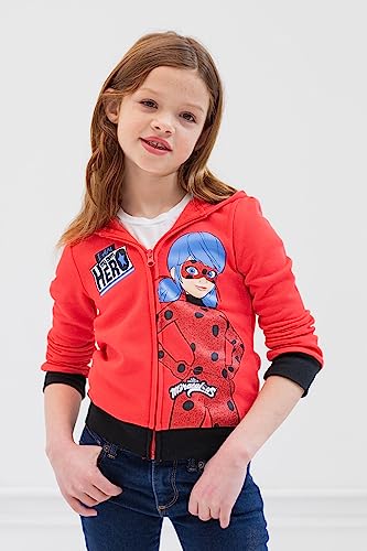 Miraculous Ladybug Little Girls Zip Up Hoodie Red 7-8