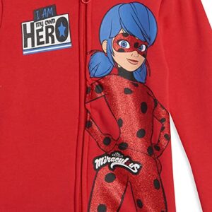 Miraculous Ladybug Little Girls Zip Up Hoodie Red 7-8