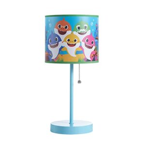 idea nuova baby shark stick table kids lamp with pull chain,metal, themed printed decorative shade