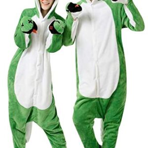 YAOMEI Women Onesies Adult, Mens Kigurumi Onesies Unicorn Pyjamas Sleepsuit Nightwear 3D Hoodie (Snake, XL)