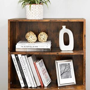 VASAGLE Bookshelf, 5-Tier Open Bookcase with Adjustable Storage Shelves, Floor Standing Unit, Rustic Brown ULBC165X01