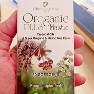 Oreganic Plus Mastic – Organic Wild Oregano Oil Capsules & Mastic Gum Oil – Immune Defense, Intestinal Support, Stomach Relief, Gut Restore, Kids Immune Support – 30 Pack