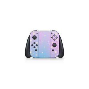 TACKY DESIGN Clouds Skin Compatible with Nintendo Switch Skins Decal, Stickers Blue Pastel Starry Sky Vinyl 3M Moon Full wrap Cover