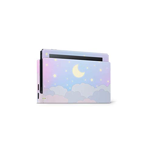 TACKY DESIGN Clouds Skin Compatible with Nintendo Switch Skins Decal, Stickers Blue Pastel Starry Sky Vinyl 3M Moon Full wrap Cover