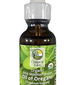 Center of Eden, Wild Mediterranean Oil of Oregano, Certified Organic, 76%+ Carvacrol, Herbal Supplement for Immune Support, Vegan, Non-GMO, 1 oz (Approx.450 Servings)