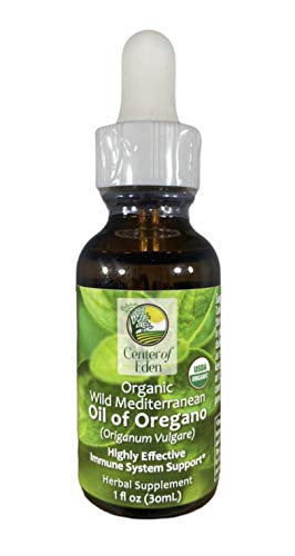 Center of Eden, Wild Mediterranean Oil of Oregano, Certified Organic, 76%+ Carvacrol, Herbal Supplement for Immune Support, Vegan, Non-GMO, 1 oz (Approx.450 Servings)