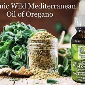 Center of Eden, Wild Mediterranean Oil of Oregano, Certified Organic, 76%+ Carvacrol, Herbal Supplement for Immune Support, Vegan, Non-GMO, 1 oz (Approx.450 Servings)