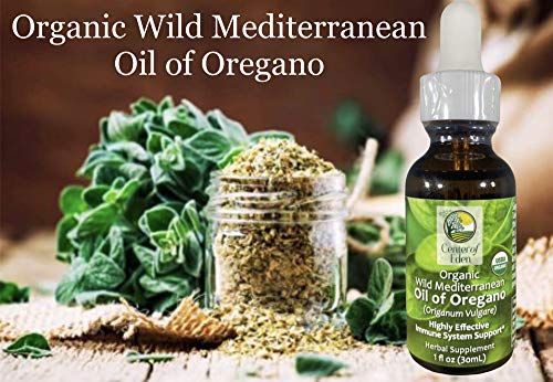 Center of Eden, Wild Mediterranean Oil of Oregano, Certified Organic, 76%+ Carvacrol, Herbal Supplement for Immune Support, Vegan, Non-GMO, 1 oz (Approx.450 Servings)