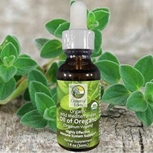 Center of Eden, Wild Mediterranean Oil of Oregano, Certified Organic, 76%+ Carvacrol, Herbal Supplement for Immune Support, Vegan, Non-GMO, 1 oz (Approx.450 Servings)