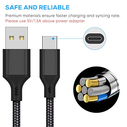 MENEEA 2 Pack 10FT Charger Charging Cable for PS5 Controller/for Xbox Series X/for Xbox Series S Controller, Replacement USB C Cord Nylon Braided Type-C Ports Accessories for Nintendo Switch