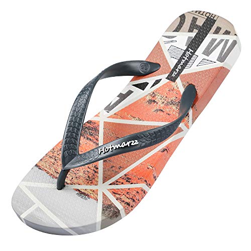 Hotmarzz Men's Colorful Mojave Desert Pattern Fashion Flip Flops Summer Sandals Beach Slippers Size 8, Mojave Grey