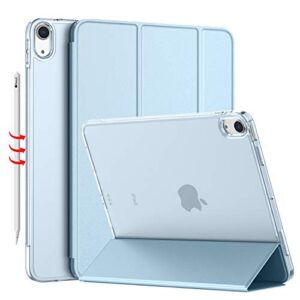 imieet ipad air 5 case 2022/ipad air 4 case 2020 - ipad air 5th/4th generation case 10.9 inch lightweight slim cover with translucent frosted hard back [support touch id](sky blue)