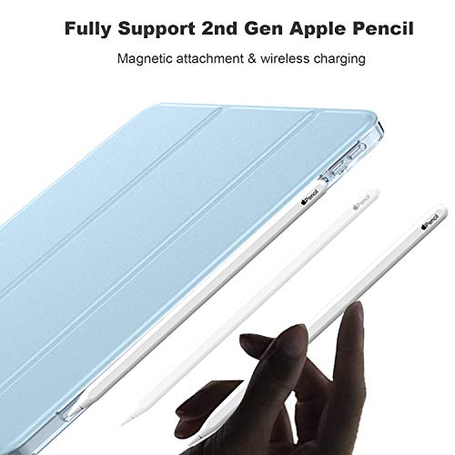 iMieet iPad Air 5 Case 2022/iPad Air 4 Case 2020 - iPad Air 5th/4th Generation Case 10.9 Inch Lightweight Slim Cover with Translucent Frosted Hard Back [Support Touch ID](Sky Blue)