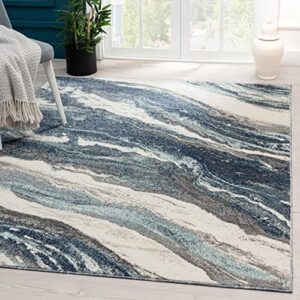 luxe weavers lagos collection marble swirl 7983 blue 9x12 art deco area rug