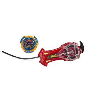 beyblade burst surge speedstorm spark power set - battle game set with sparking launcher and right-spin battling top toy, red