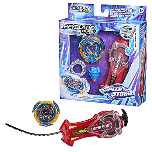 BEYBLADE Burst Surge Speedstorm Spark Power Set - Battle Game Set with Sparking Launcher and Right-Spin Battling Top Toy, Red