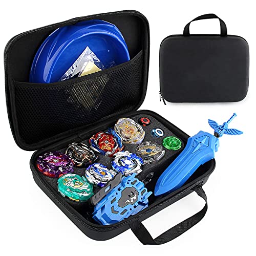 PWTAO Bey Battling Top Burst Blade Gyro Toy Battle Set 8 Spinning Top Burst Gyros 2 Launchers Combat Battling Game with Portable Storage Box Gift for Kids Children Boys Ages 6+