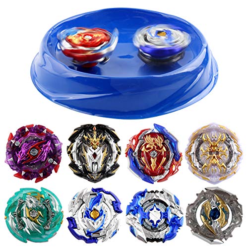 PWTAO Bey Battling Top Burst Blade Gyro Toy Battle Set 8 Spinning Top Burst Gyros 2 Launchers Combat Battling Game with Portable Storage Box Gift for Kids Children Boys Ages 6+