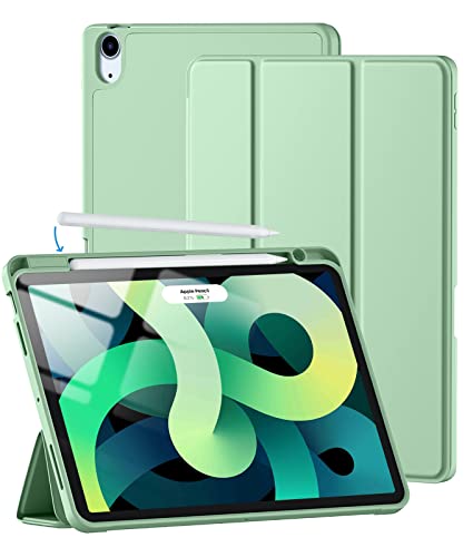 Cousper Case for iPad Air 5th Generation Case 2022/iPad Air 4th Generation Case 2020 10.9 Inch, Trifold Stand Case with Pencil Holder [2nd Apple Pencil Wireless Charging] for iPad Air 5/4 Matcha Green