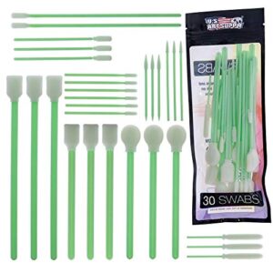 u.s. art supply 30 alcohol ink blending swabs - foam tip brushes, assorted shapes and sizes - mixing, blending, re-wet, lift ink, dye, paint, drawing on yupo paper, art and craft mediums, epoxy resin