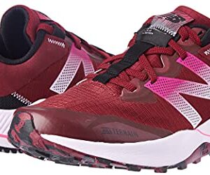 New Balance womens Dynasoft Nitrel V4 Trail Running Shoe, Garnet/Black, 8.5 US