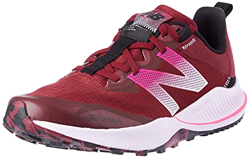 New Balance womens Dynasoft Nitrel V4 Trail Running Shoe, Garnet/Black, 8.5 US