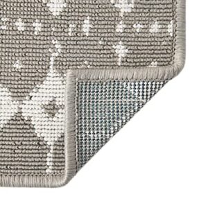 Unique Loom Outdoor Trellis Collection Area Rug - Cardak (7' 10" x 10' Rectangle, Gray/ Ivory)