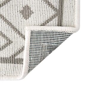 Unique Loom Outdoor Trellis Collection Area Rug - Kafes (7' 10" x 10' Rectangle, Ivory/ Gray)