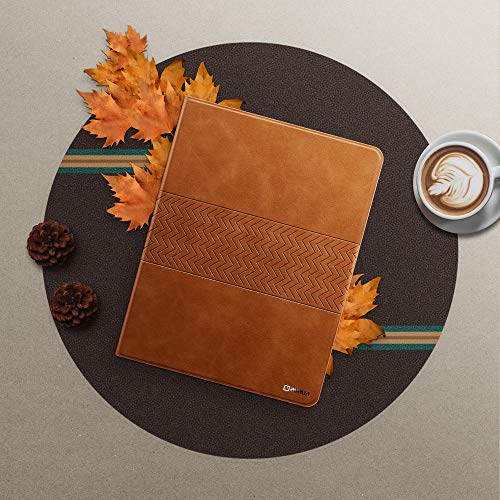 auaua Case for iPad Air 5th Generation(2022), iPad Air 4th Generation (2020), with Pencil Holder, Auto Sleep/Wake, Vegan Leather, Adjustable Stand Cover (Brown)