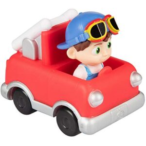 CoComelon 3" Car Vehicle Toys 3-Pack - Officially Licensed - Includes Mini JJ, Tomtom & YoYo Character Figures! Trucks and Bus for Toddlers & Preschoolers Ages 1-3 - Great Gift for Kids, Boys & Girls