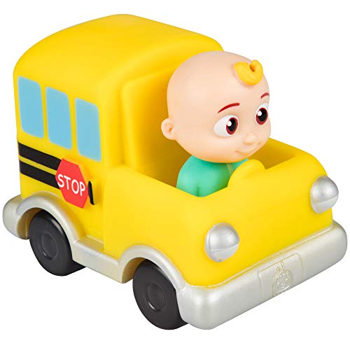 CoComelon 3" Car Vehicle Toys 3-Pack - Officially Licensed - Includes Mini JJ, Tomtom & YoYo Character Figures! Trucks and Bus for Toddlers & Preschoolers Ages 1-3 - Great Gift for Kids, Boys & Girls