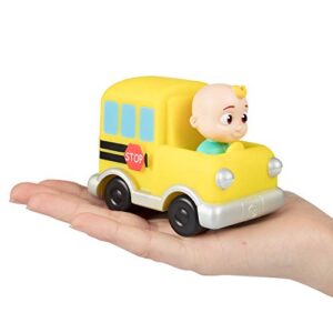 CoComelon 3" Car Vehicle Toys 3-Pack - Officially Licensed - Includes Mini JJ, Tomtom & YoYo Character Figures! Trucks and Bus for Toddlers & Preschoolers Ages 1-3 - Great Gift for Kids, Boys & Girls