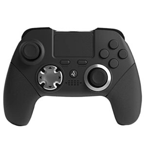 mayfan wireless ps4 elite controller, 6 axis sensor modded dual vibration elite ps4/ps3 game controller with 4 back paddles for fps games