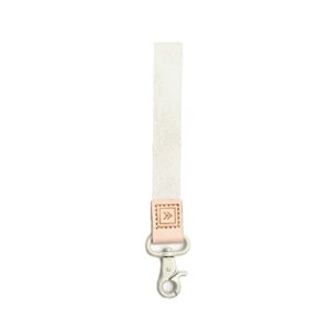 thread wallets cool wrist lanyard strap for men & women | cute key id badge & wallet holder (off white)