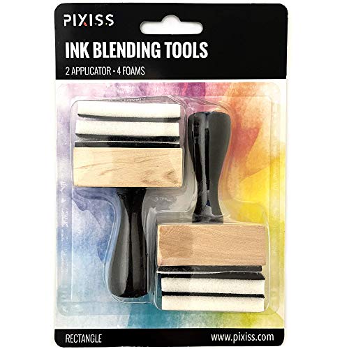 Pixiss Mini Ink Blending Tools - Square (Mini Ink Blending Tool with Added Replacement Foams)