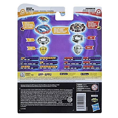 BEYBLADE Burst Surge Speedstorm Mirage Helios H6 and Gaianon G6 Spinning Top Dual Pack - 2 Battling Game Top Toy for Kids Ages 8 and Up