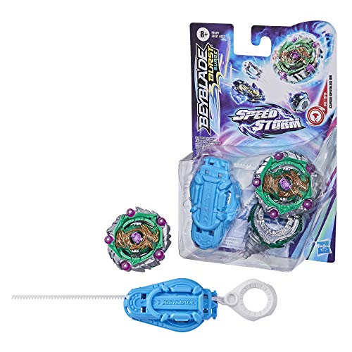 BEYBLADE Burst Surge Speedstorm Curse Devolos D6 Spinning Top Starter Pack – Balance Type Battling Game Top with Launcher, Toy for Kids