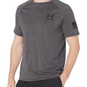 Under Armour mens Freedom Tech Short Sleeve T-Shirt , Carbon Black (021)/Black , Large