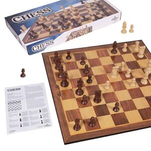 Silly Goose Games Chess Board Game I Cardboard Folding Chess Sets with Plastic Chess Pieces I Chess Board Set for Adults I Travel Chess Set Classic Board Games for Family Night I Checkers Board Games