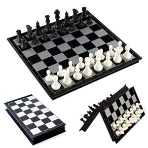 luoyer 9.8 inch portable travel chess set magnetic folding chessboard small chess board game sets strategic for teens adults beginners