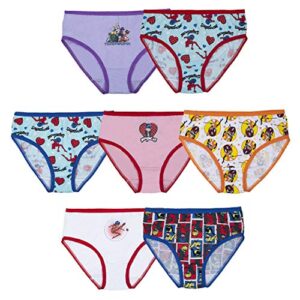 Miraculous Girls' Ladybug 7-Pack Underwear in Sizes 4, 6, 8, Multicolor/Assorted