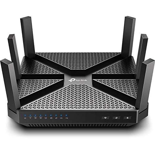 TP-Link AC4000 Smart WiFi Router - Tri Band Router , MU-MIMO, VPN Server, Antivirus/Parental Control, 1.8GHz CPU, Gigabit, Beamforming, (Archer A20),Black (Renewed)