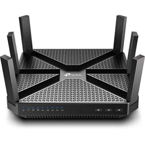 TP-Link AC4000 Smart WiFi Router - Tri Band Router , MU-MIMO, VPN Server, Antivirus/Parental Control, 1.8GHz CPU, Gigabit, Beamforming, (Archer A20),Black (Renewed)