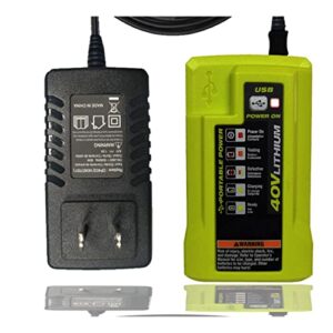anopiw op403 40v lithium battery charger replace ryobi op403 op404 w/usb plug in to charge op4015 op40201 op4026 op4026a op4030 op40301 op4040 op4060 op4060a op40601 op4050 op4050a …