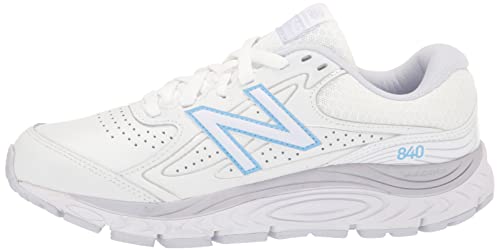 New Balance Women's 840 V3 Walking Shoe, White/Silent Grey, 8.5 X-Wide