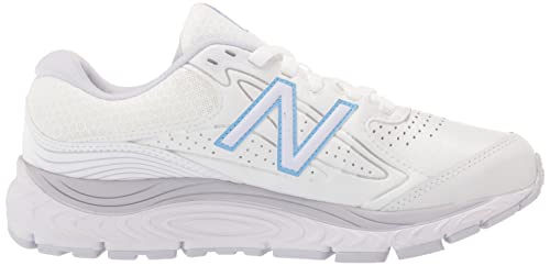 New Balance Women's 840 V3 Walking Shoe, White/Silent Grey, 8.5 X-Wide